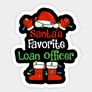 Santa's Favorite Loan Officer Funny Christmas Pajamas Sticker